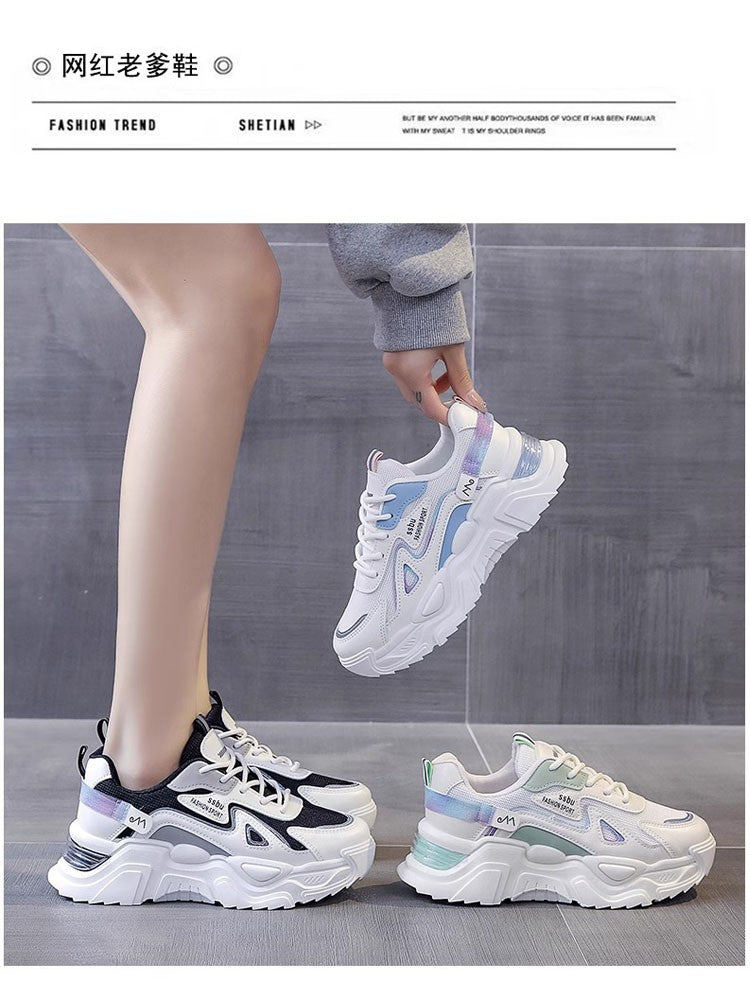 2025 Sneakers Women Platform Flat Shoes Woman Shoes Green Casual Trainers Ladies Chunky Sneakers Women Shoes