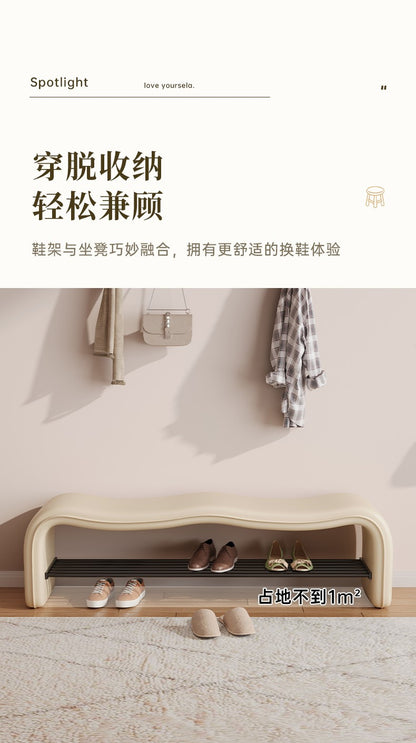 stool can be sat at the door of the home shoe stool shoe rack is integrated wave entry stool enters the door