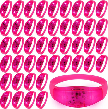 150 Pcs LED Glow Bracelets Sound Activated Light Up Bracelets For Adults Glow In The Dark Party Supplies