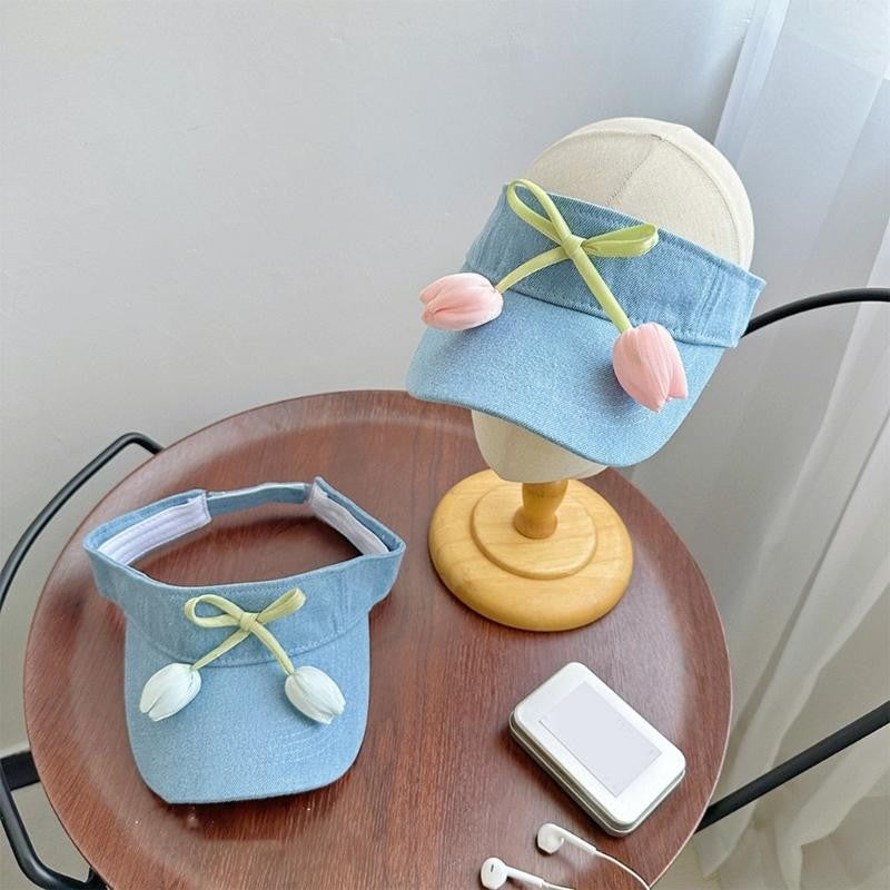 Women Casual Summer Sun Hat Adjustable and Breathable Hollow Top Outdoor Caps