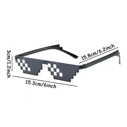 5/10pcs Mosaic Sunglasses Cool Party Vintage Shades Eyewear For Men Women Pixelated Sunglasses Unisex Gift Toy Funny Glasses