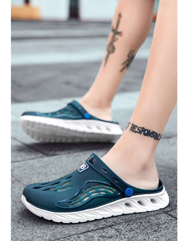 2023 Summer Beach Sandals Non-Slip Breathable Men's EVA Clogs Sandals Trendy Garden Holes Shoes Men Flip Flops
