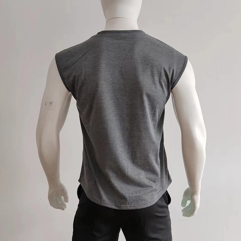 Summer Men's Mesh Gym Vest Quick Dry Loose Fitness Exercise Wide shoulder Sports Sleeveless Shirt Bodybuilding Tank Top