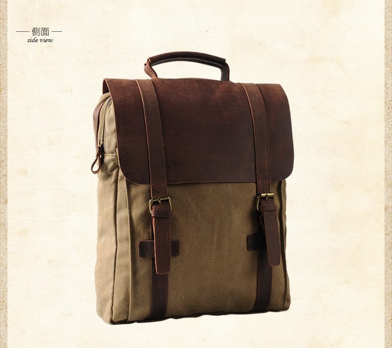 Fashion Male Backpack Leather military Canvas backpack Men backpack women school backpack school bag bagpack rucksack mochila