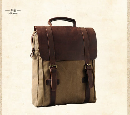 Fashion Male Backpack Leather military Canvas backpack Men backpack women school backpack school bag bagpack rucksack mochila