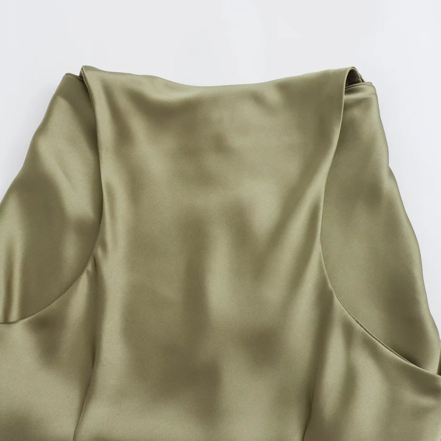 TRAF Satin Long Dresses for Women 2024 Summer Slip Midi Dress Woman Sexy Evening