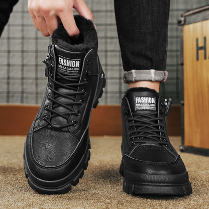 Men's winter warm ankle boots, new anti-slip sports shoes, men's motorcycle snow boots Botas Para Hombre