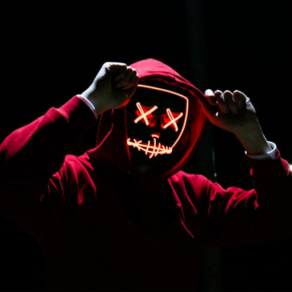 Wireless Bar Music Festival Neon Purification Mask Carnival Party Mask Glow in the dark Cosplay costume supply