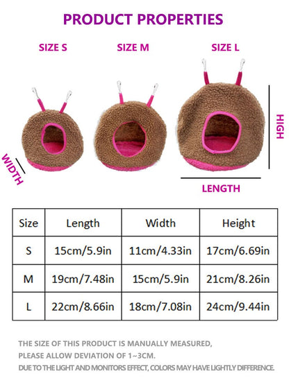 Ninho de Pássaro Quente de Inverno Papagaio Casa de Polar Fleece Periquito Rede Pequeno Animal de Estimação Pendurado Balanço Cama Caverna Acessórios para Gaiola de Pássaros