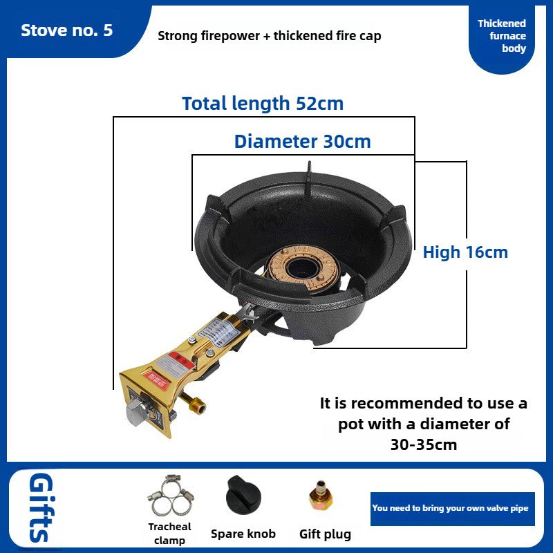 Commercial Restaurant Energy Saving Gas Stove Automatic Flameout Protection Device Gas Range Liquefied Gas Stove Single Cooktop