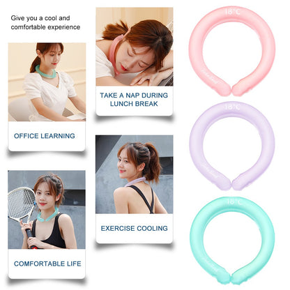Summer Cooling Neckband Reusable Portable Outdoor Sports Icy Neck Cooler for Men Women