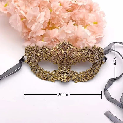 Gold and Silver Lace and Diamond Mask Eye Mask Masquerade Adult Male and Female Party Mask Sensual Women's Half Face