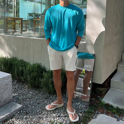 Men's Summer Quick Dry Breathable Gym Fitness Sports Running Ruffled Casual Shorts Workout Jogger Short Pants Loose Sweatpants