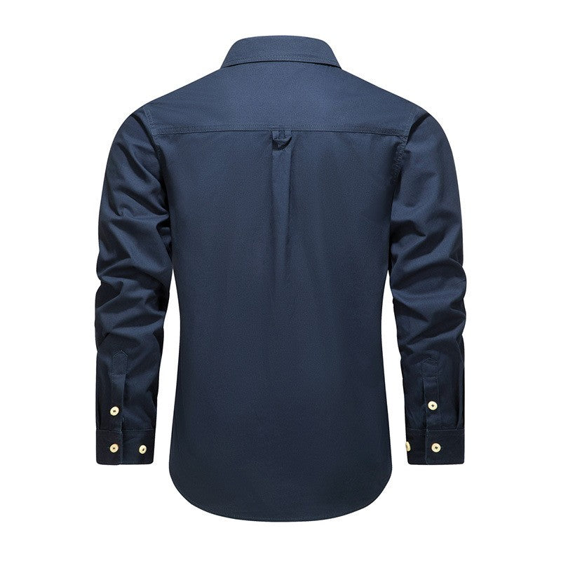 Men Outdoor Multi Pockets Long Sleeved Cargo Shirts High Quality Man Cotton Loose Shirts New Spring  Male Casual Shirts Size 5XL