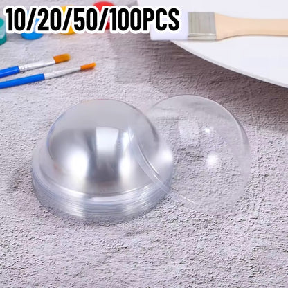 10/20/50/100PCS Plastic Transparent Hemisphere Cover DIY Candy Dome Set Christmas Halloween Party Toys Gift Packaging Cover