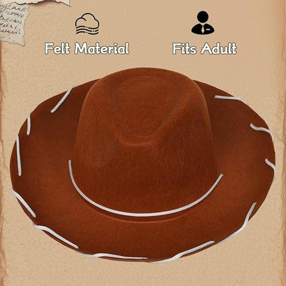 Fantasia Woody Jessie Cosplay Felt Hat Cap Adult Roleplay Props Fancy Dress Up Halloween Carnival Costume Accessories Gifts