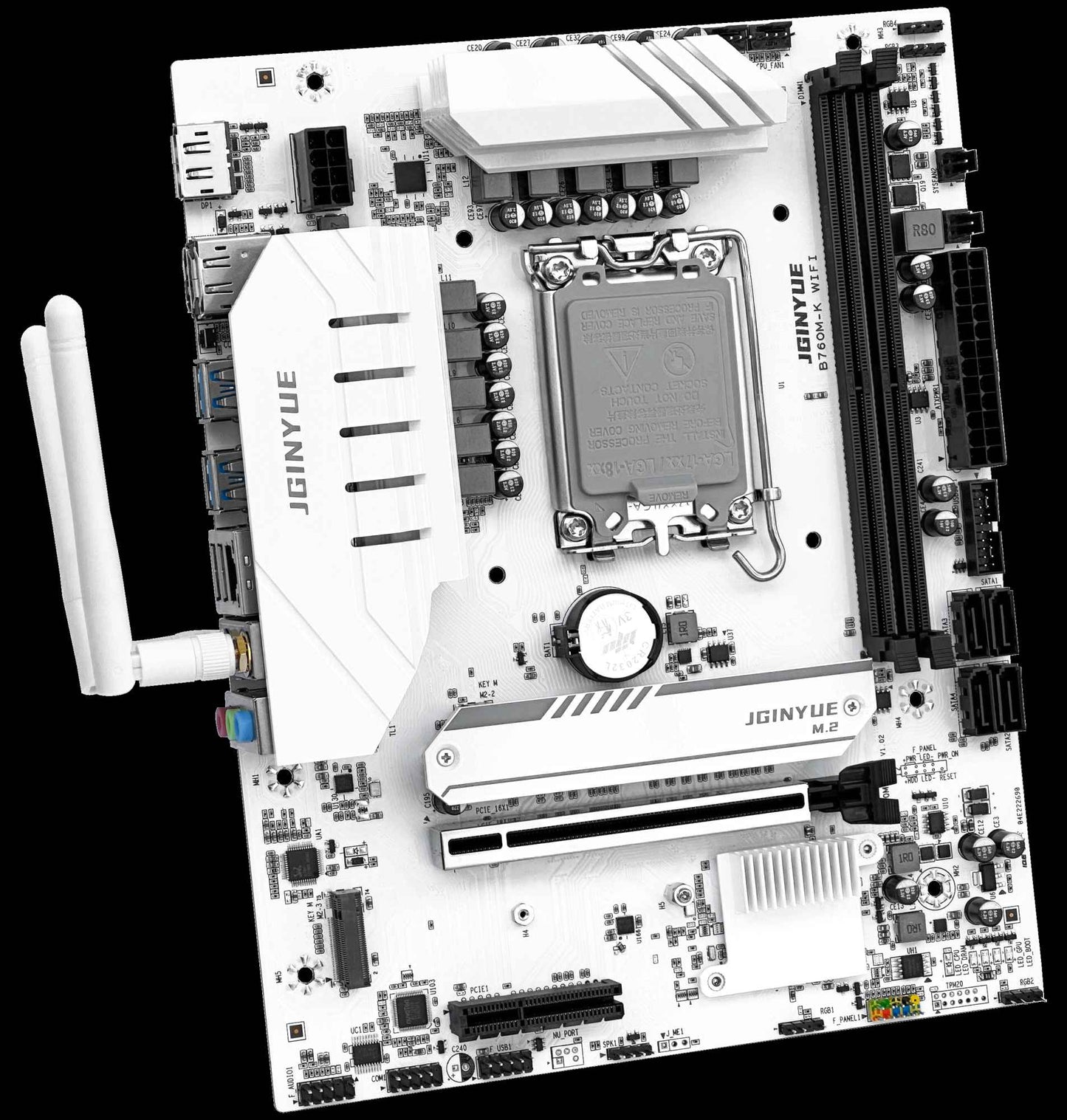 JGINYUE B760M-K WIFI motherboard M-ATX LGA1700 DDR4 supports 12/13/14th cpus For 12400F/12600KF/14600KF GAMING Video officelogy