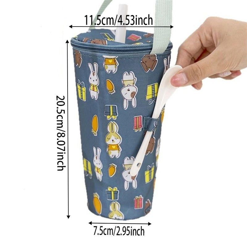 Baby Milk Bottle Insulation Bags Cartoon Portable Waterproof Feeding Bottle Thermal Bag Milk Warmer Cooler Stroller Hang Bags