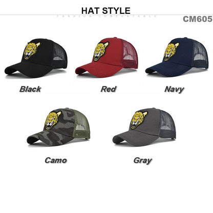 Boné Trucker Snapback Hip Hop Masculino Respirável Malha Ossos Verão Jaguar Bonés De Beisebol Feminino Patch Drake Boné Gorras Hombre