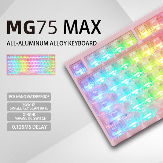 IROK MG75 PRO MAX 8K Magnetic Switch Gaming Keyboard 0.005mm RT Quick Trigger Mechanical Keyboard Hot Swap/SOCD/Water Proof