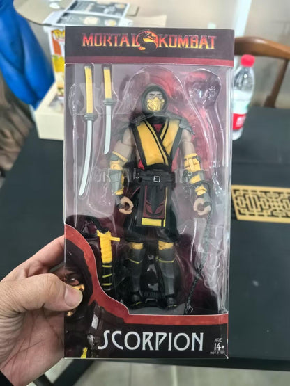 Bonecos Articulados de Ação de Alta Qualidade Mortal Kombat Spawn Sub Zero Scorpion 7" 17cm