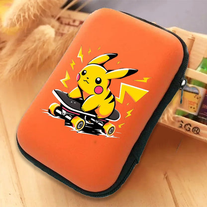 Pokemon Travel Storage Bag Charging Cases Earphone Package Anime Pikachu Zipper Bag Portable Outdoor Cable Carrying Organizer