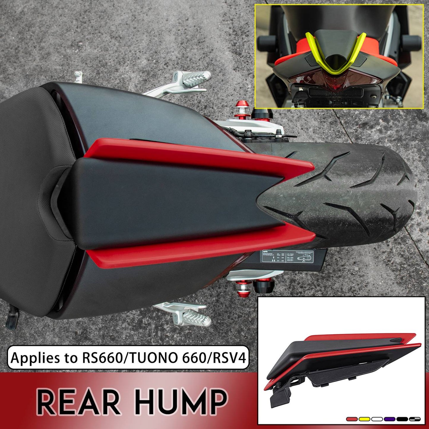 Para Aprilia RS660 Tuono660 RSV4 RS Tuono 660 Capa de Banco Traseiro de Moto Solo seat Cowl Pillion Carenagem 2020 2021 2022 2023 2024