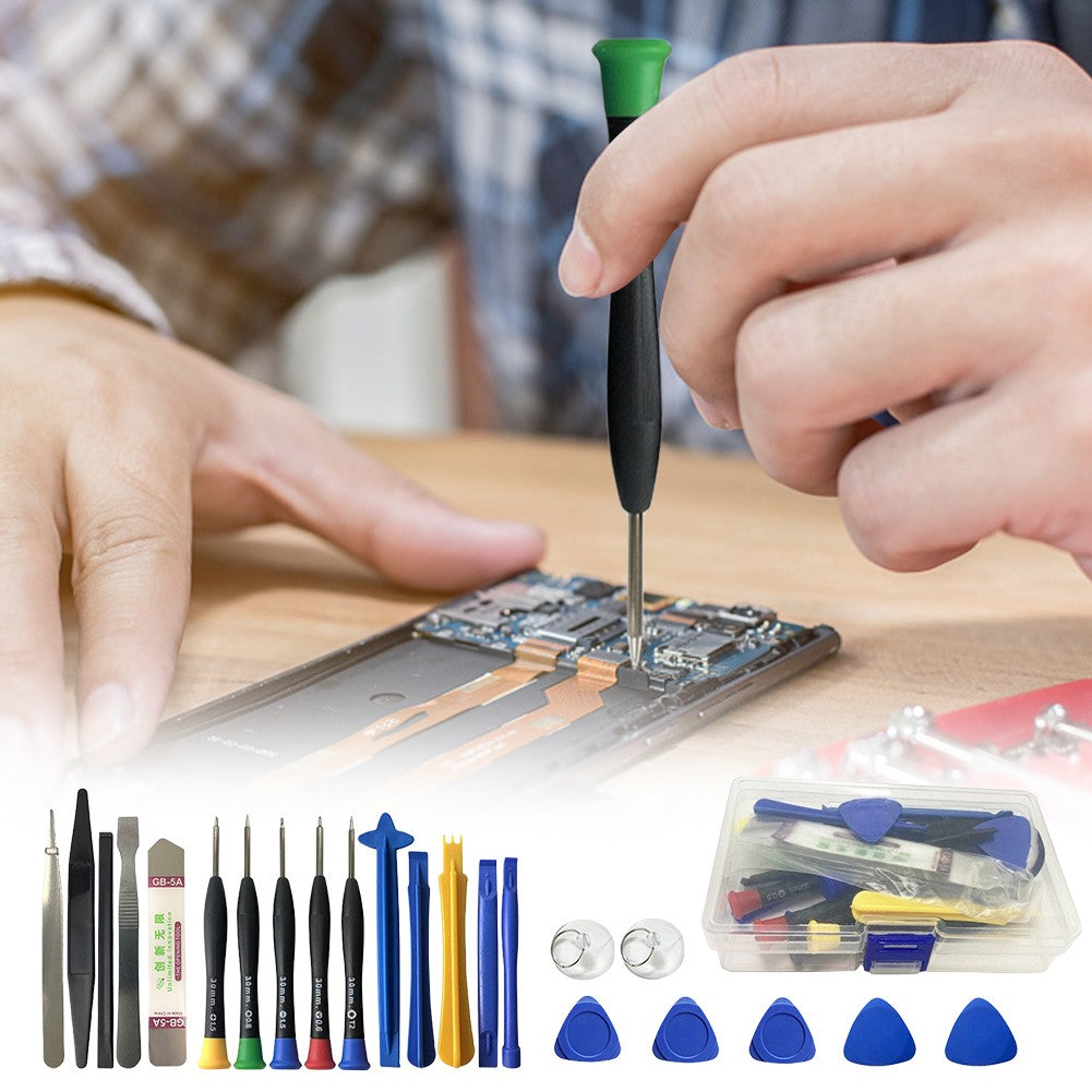 Conjunto de 22 Ferramentas para Reparo de Celulares, Chaves de Fenda, Kit de Manutenção para Abrir iPhone, iPad, Tablet, Laptop, Ferramentas Manuais para Desmontagem
