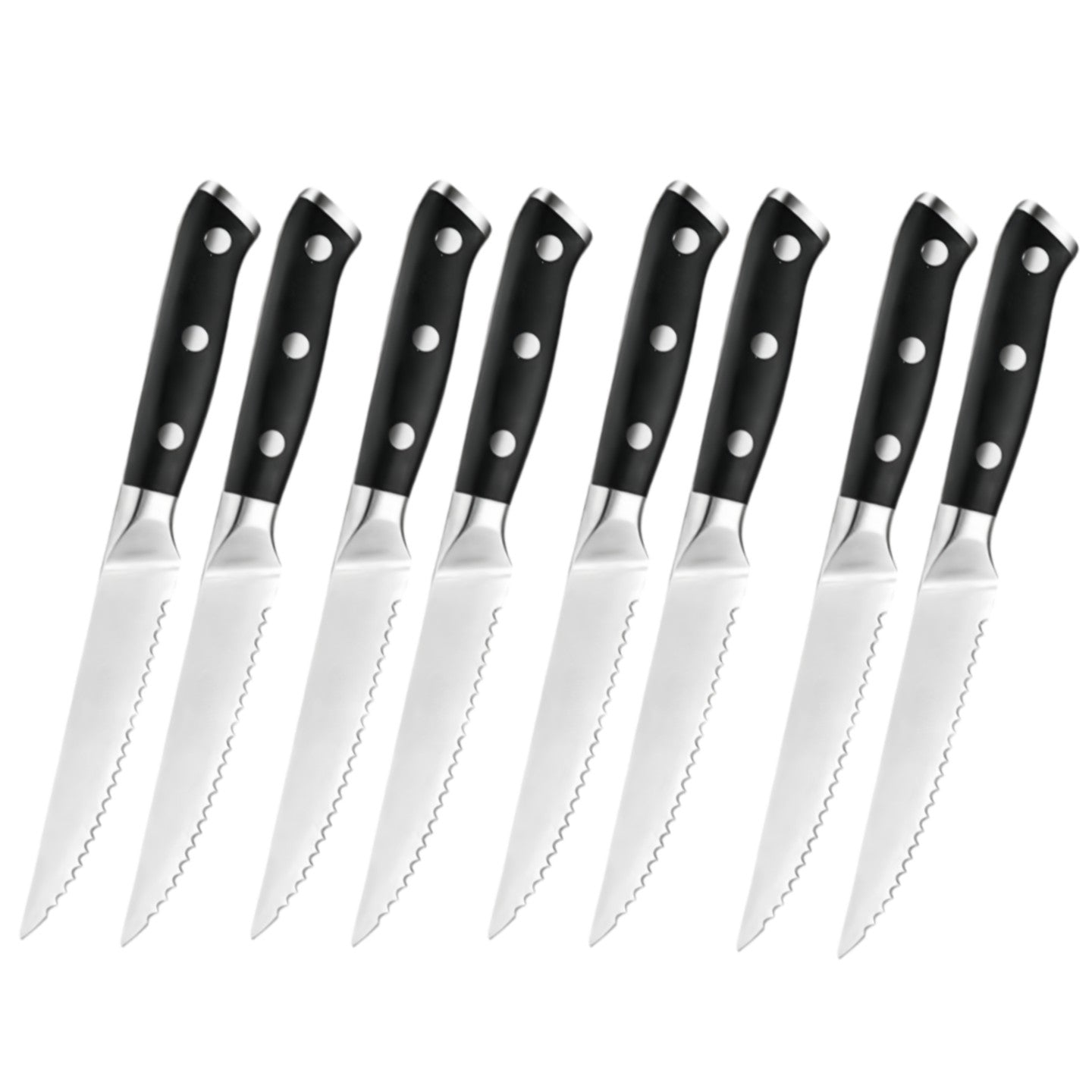 1/2/4/6 Pcs Stainless Steel Household Serrated Steak Knife For Dinner Serrated Table Steak Knife ABS Handle Steak Knife Sets