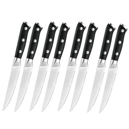 1/2/4/6 Pcs Stainless Steel Household Serrated Steak Knife For Dinner Serrated Table Steak Knife ABS Handle Steak Knife Sets