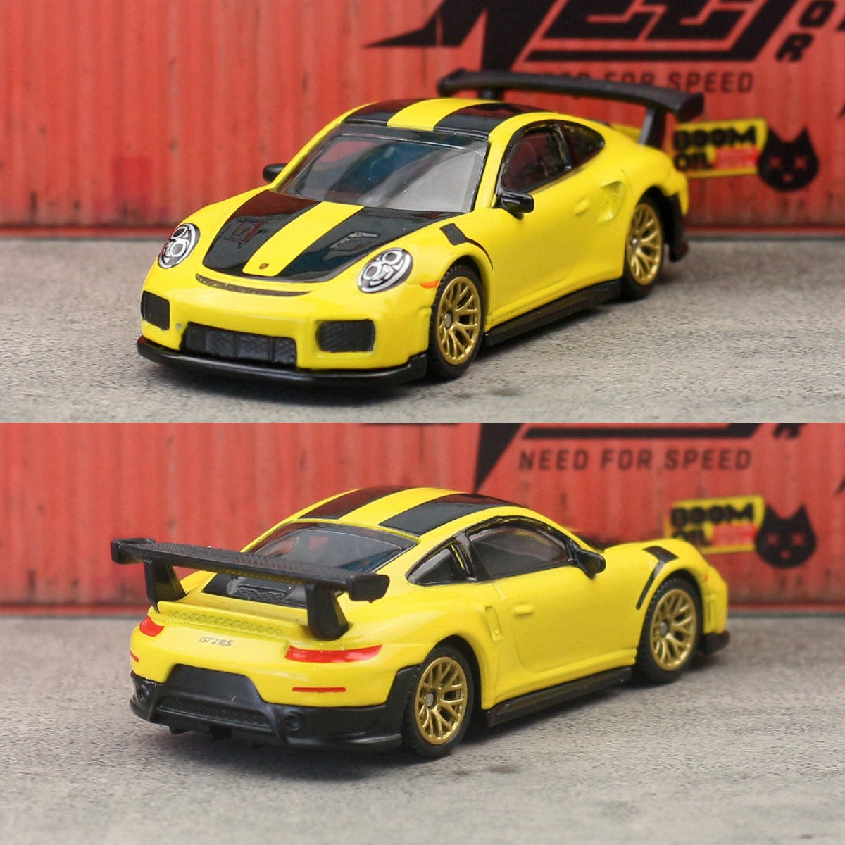 1/60 Porsche 911 GT2 RS Brinquedo Modelo Carro CCA MSZ 1:64 Miniatura Diecast Rodas Livres Coleção Adequada para Hot Wheels Presente Infantil
