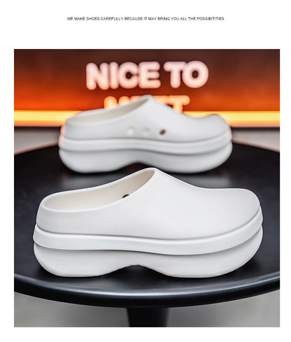 2025 Men Women Chef Shoes Non-slip Waterproof Oil-proof Shoes Comfortable Workers Slippers Outdoor Fishing Shoes EVA