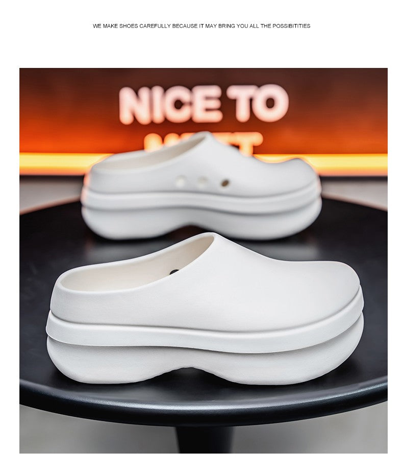 2025 Men Women Chef Shoes Non-slip Waterproof Oil-proof Shoes Comfortable Workers Slippers Outdoor Fishing Shoes EVA