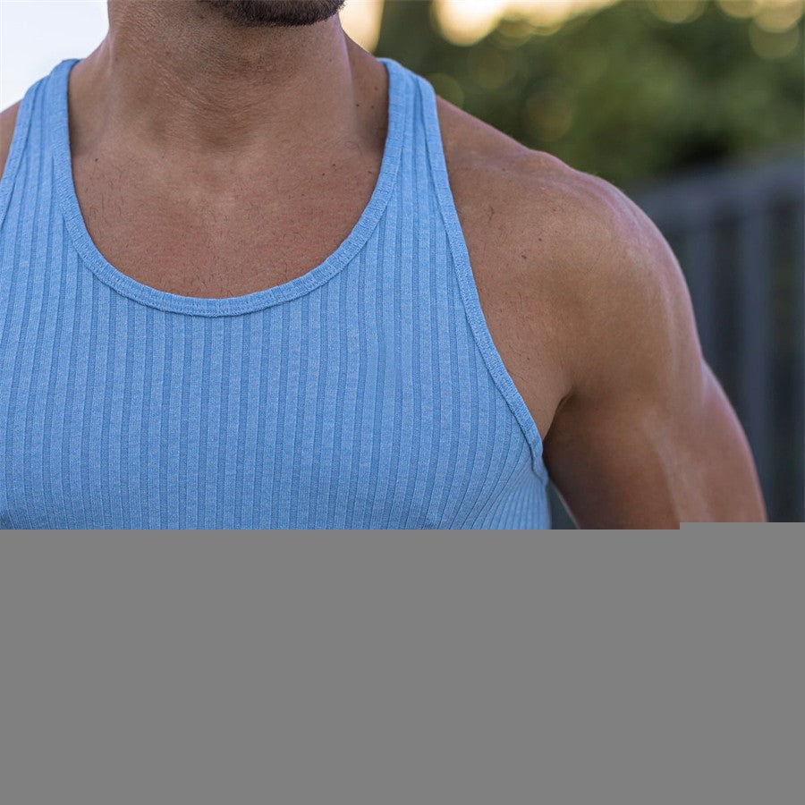 2024 new Men fitness gym Tank top men Fitness sleeveless shirt Male black breathable Sports vest Undershirt Gyms Running vest