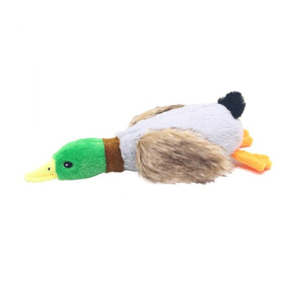 Brinquedo de Pelúcia Fofo de Pato com Som, Bicho de Pelúcia Chiador, Brinquedo para Cão que Limpa os Dentes, Brinquedo de Corda para Roer, Acessórios para Animais de Estimação