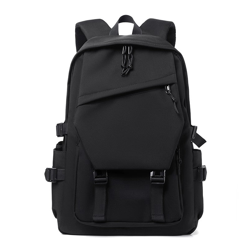 Simple solid color backpack,  travel backpack, plenty of storage space, very suitable for commuting, school, work and going out.
