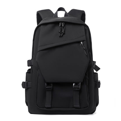 Simple solid color backpack,  travel backpack, plenty of storage space, very suitable for commuting, school, work and going out.