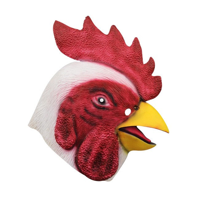 Halloween Latex Mask Adult Richard Rooster Mask Hotline Miami Game Props 3D Realistic Plush Rooster Head Cosplay Animal Mask