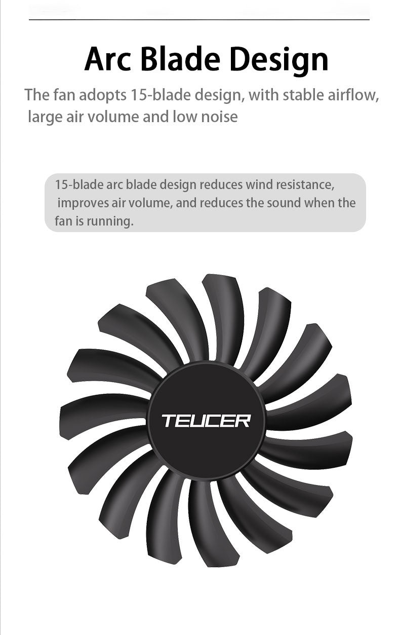 TEUCER TE-12012 Ultra-thin Cooling Fan 120x120x12mm Ultra-thin Size Low Noise 4PIN PWM For Desktop Computer CPU Cooler