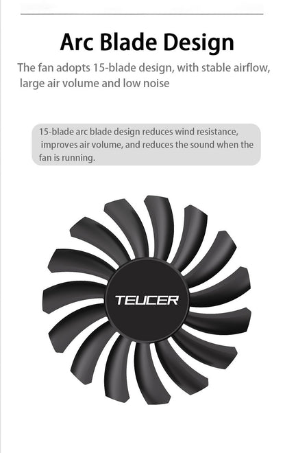 TEUCER TE-12012 Ultra-thin Cooling Fan 120x120x12mm Ultra-thin Size Low Noise 4PIN PWM For Desktop Computer CPU Cooler