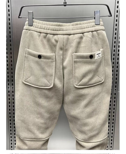 Calças Casuais Masculinas Americanas Calças de Algodão de Alta Qualidade para Outono Inverno Uso Diário Masculino Casual Calças de Moletom Soltas de Tamanho Grande