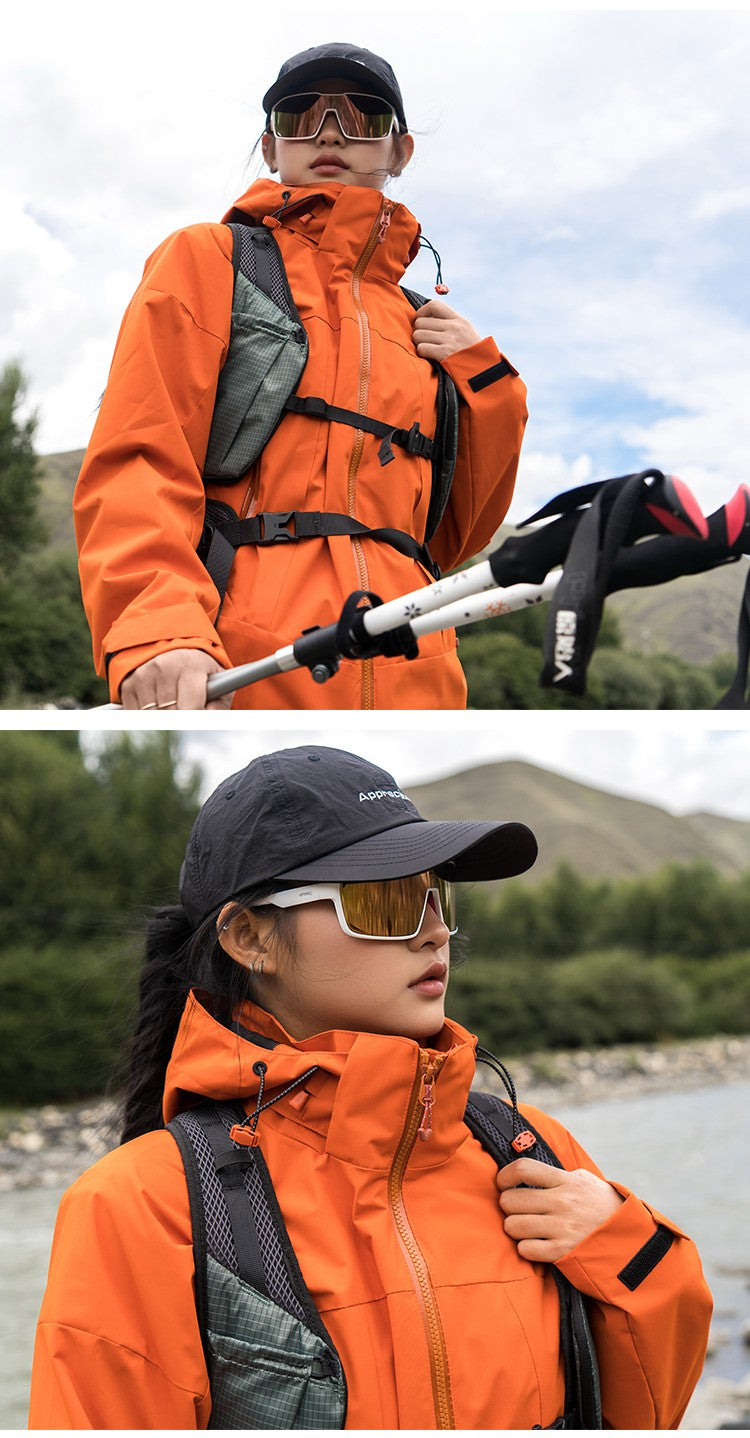 Nu-June Women's Winter Hiking Jacket 3 in 1 plus size Fleeced Clothing Men's Windbreaker Waterproof Hoodie Jackets Outdoor