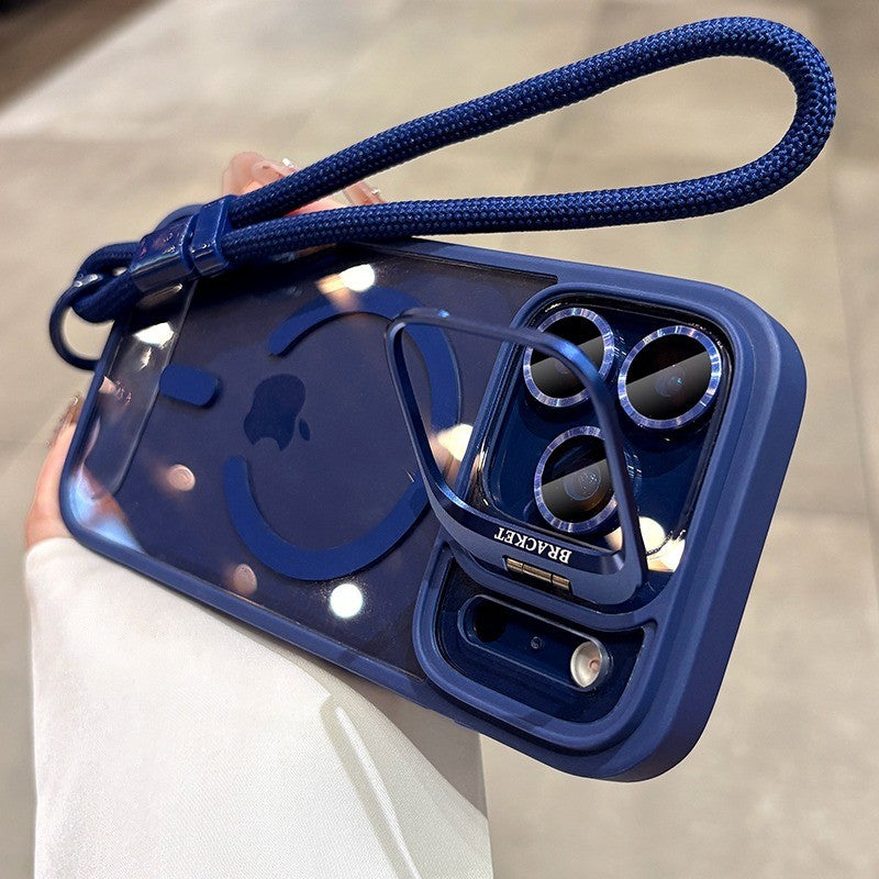 for iPhone 17 Camera Bracket for Magsafe Case for iPhone 17 Pro Max Air Wrist Strap Lens Film ShockProof Wireless Charging Cover