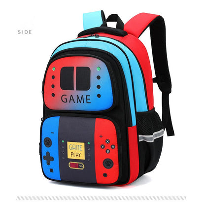Mochila escolar estampada com console de videogame criativo 3 peças/conjunto mochilas para meninos adolescentes meninas Nylon à prova d'água bolsas escolares para livros
