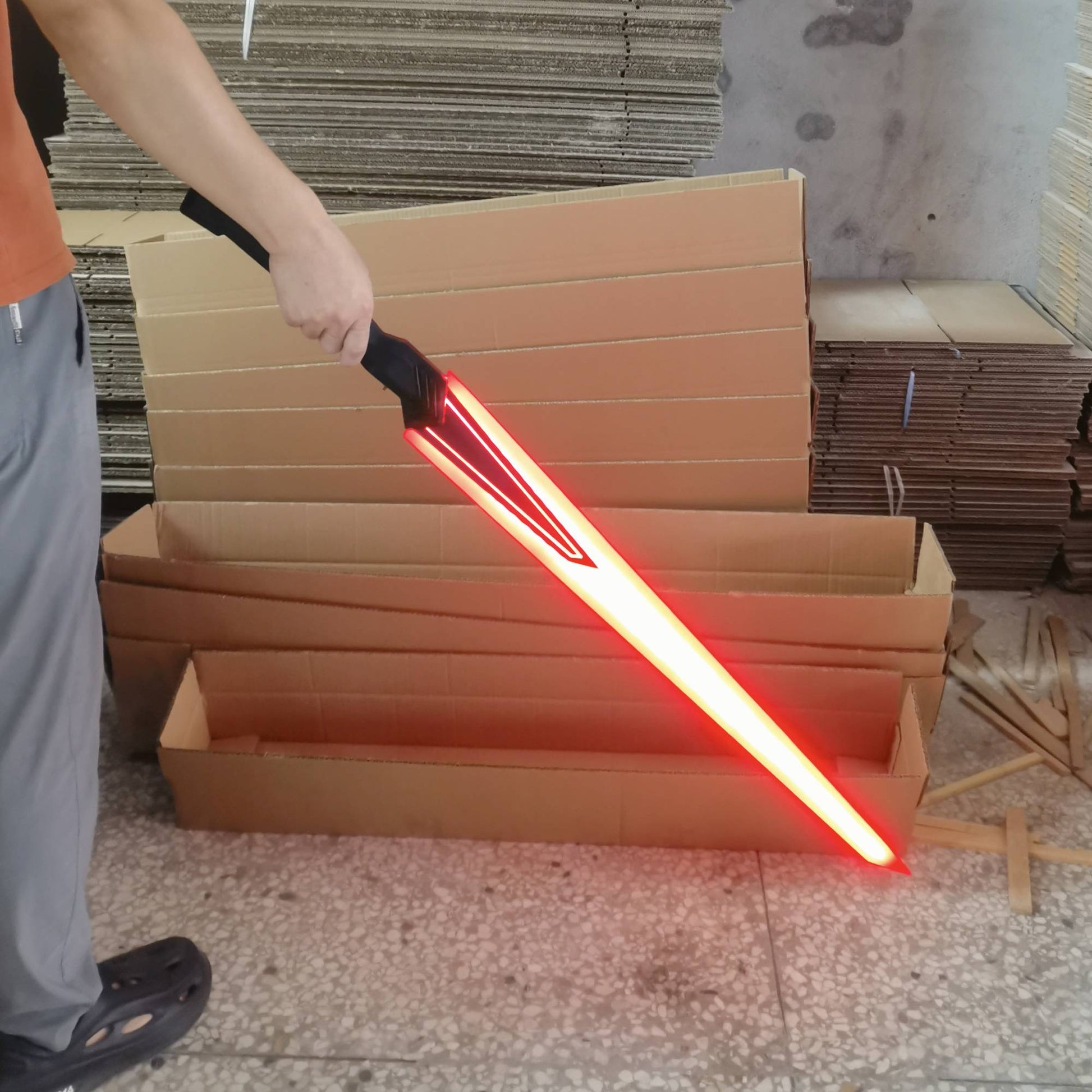 Laevatain Sword Limbus Company Cosplay Costume Lightsaber Luminous Blade Switchable LED Rechargeable Customized Halloween Prop