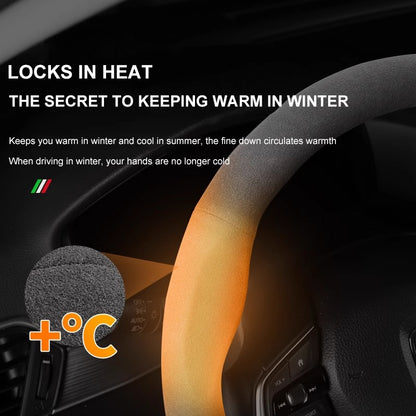 For BMW M E46 E39 E60 E90 E91 E70 G05 F10 F15 F20 F30 G20 G30 X1 X3 X4 X5 X6 X7 M3 M4 M5 Transit Suede Car Steering Wheel Cover
