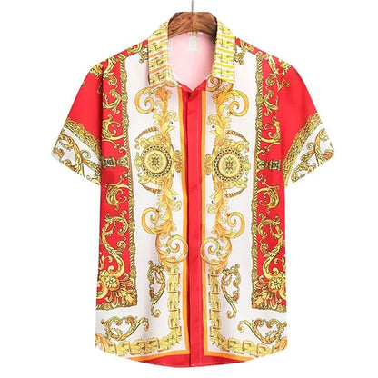 2023 Unisex Breathable Hawaiian Shirts Baroque French Men's Shirts 3D Printi High Fashion Street Loose Men's Streetwear Shirts