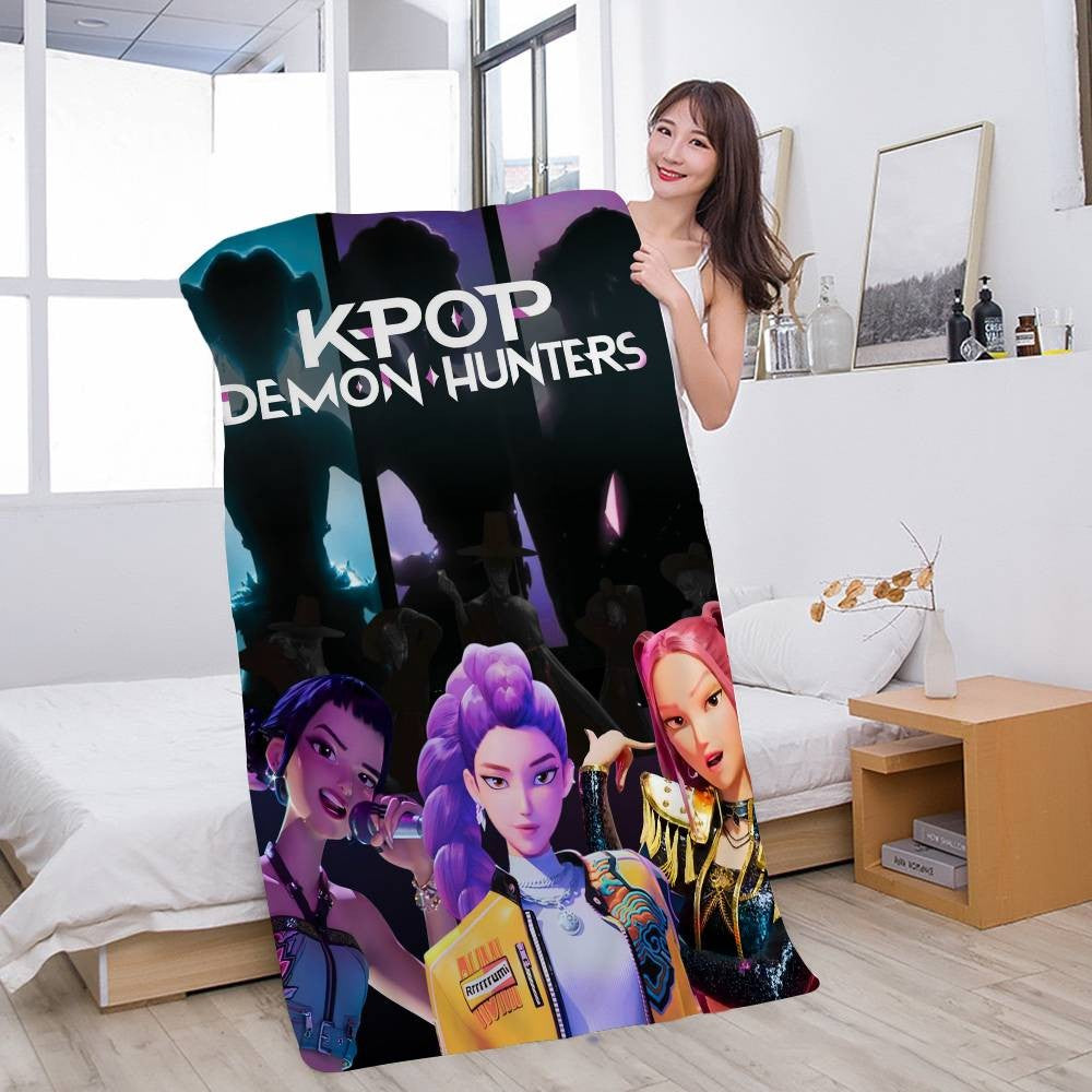 Kpop D-demon Hunters Microfiber Beach Towel Absorbent Quick Dry Soft Yoga Swimming Resort Mountain Climbing Towel