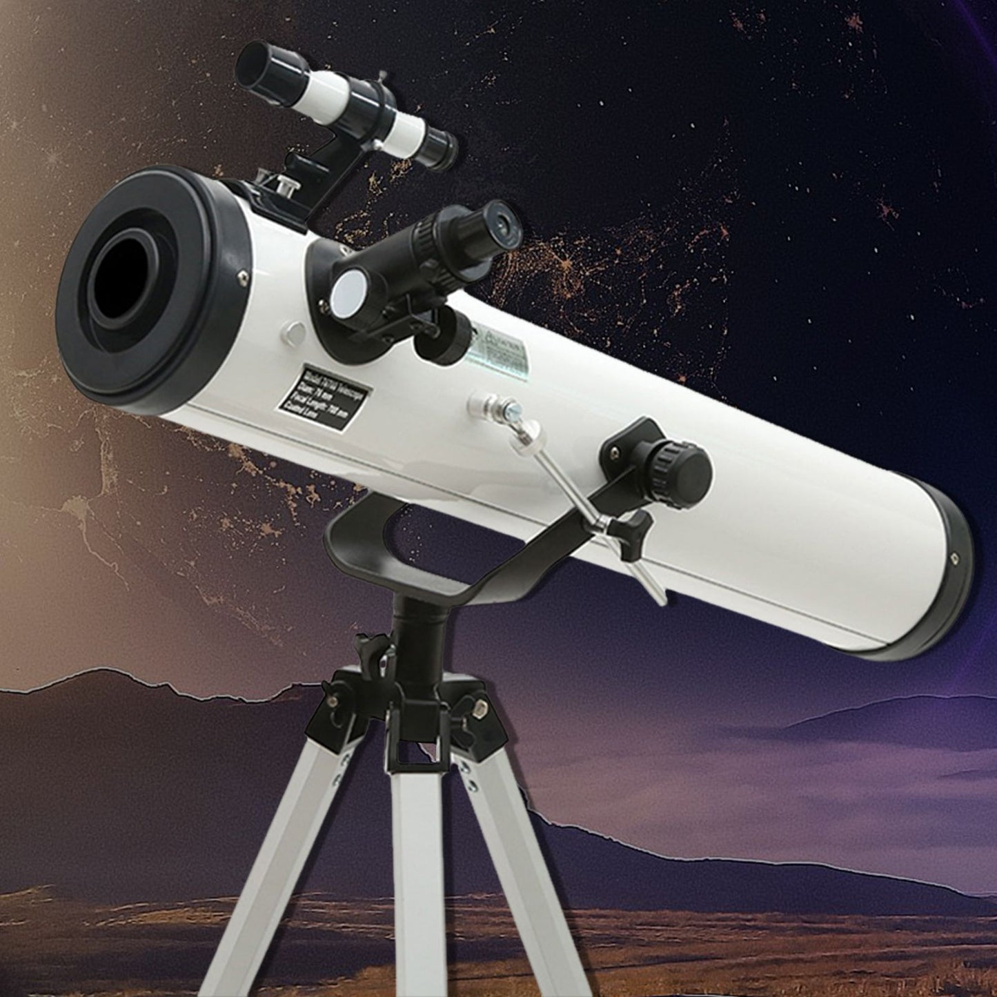 Telescópio Astronômico 76 mm Abertura Telescópio de Viagem Profissional para Iniciantes em Astronomia Presentes