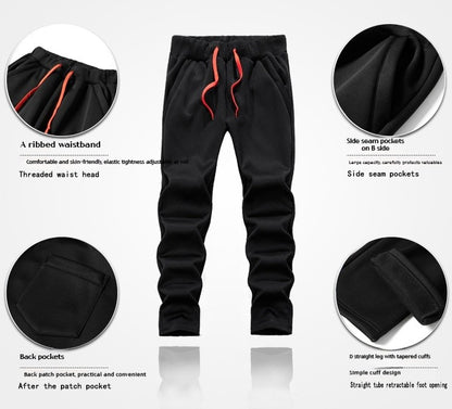 2025 Winter Men's Tracksuit Set Hooded Fleece Lined Jogging Suit Hoodie+Pants Casual Outfits Sportswear Fashion Men's Clothes